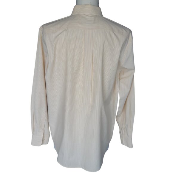 Eddie Bauer SZ M Relaxed Fit 100% Cotton Yellow Striped Men's Button Up Shirt - Picture 5 of 12